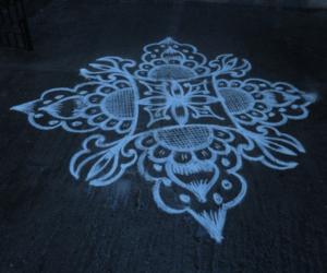 Rainy day kolam