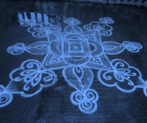 Rainy day kolam