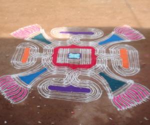 Rangoli with design pattern