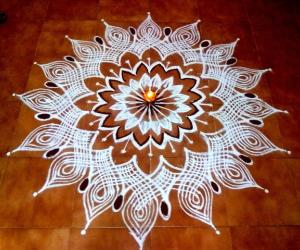 Rangoli: Aadi Velli Kolam