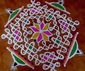 15 x1 dotted rangoli