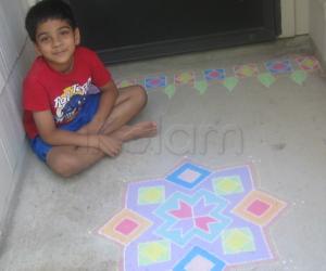 Dotted kolam 15-1