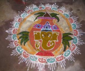 Ganesha rangoli