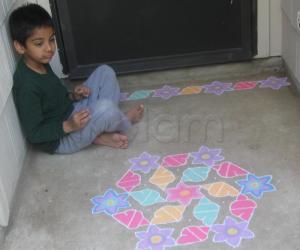 Dotted rangoli  15 x 8