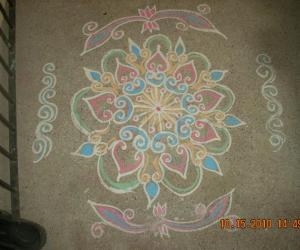 Kolam for Durga pooja