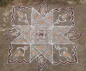 10x10 Padikolam on floor