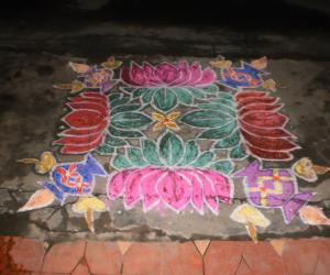 Rangoli: pongal kolam