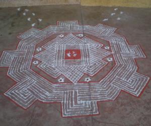 Rangoli: gokulaashtami