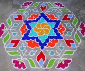  RANGOLI ON UGADI 