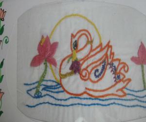 Rangoli: chain stitch embroidery 