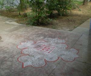 Rangoli: Simple podi kolam