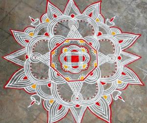 AADI  1st VELLI KOLAM