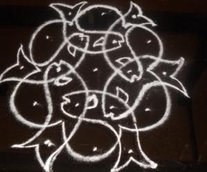 Rangoli: Fish kolam 1