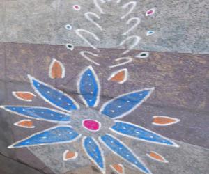 Rangoli: free hand kolam 6