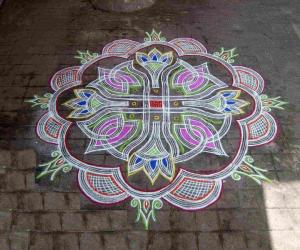 Kuzhal Kolam on a special day