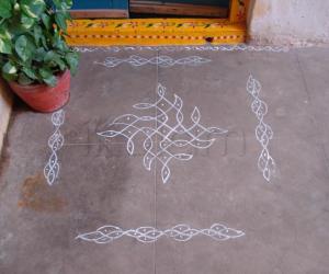 simple chikku kolam