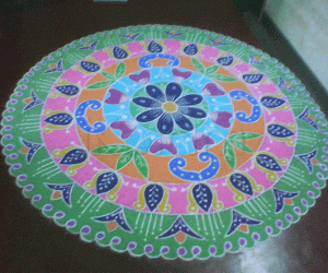 Pancha chakra rangoli