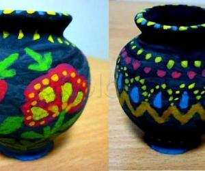 Rangoli: Black pot