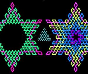 Triangular arrangement of rhombuses in hexagonal patterns - 2