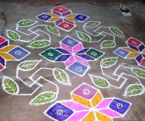 Swastik kolam