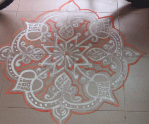 Free hand Rangoli