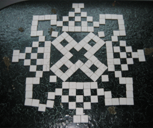 Kolam with blocks