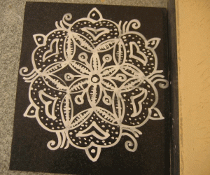 Simple wet maavu kolam