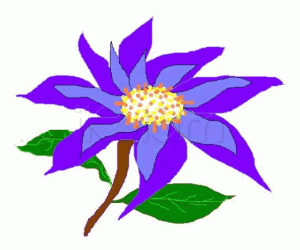 Violet flower in MS paint.