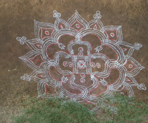 An inspiration line kolam