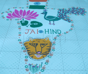 Rangoli: Republic day