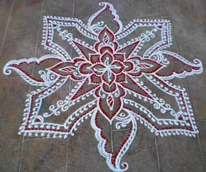 NAVARATHRI DAY-8-SARASWATHY PUJA KOLAM