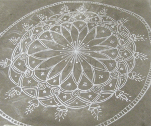 Rangoli: Chalk kolam in Singapore !!!