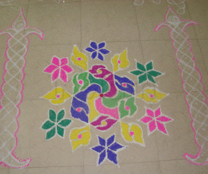 Kolam with border