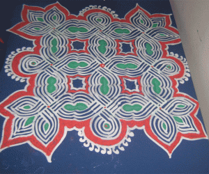 Rangoli: Ezhai Kolam