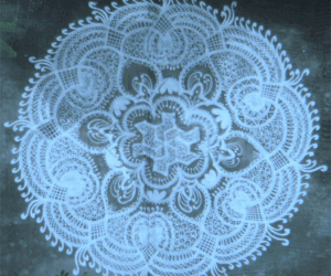 Free hand rangoli