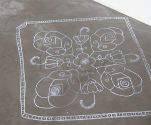 Rangoli: Chalk kolam in Singapore!!!