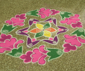 Flower rangoli