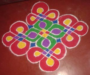 dotted color kolams