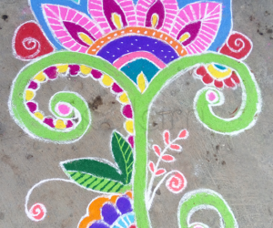 Freehand rangoli