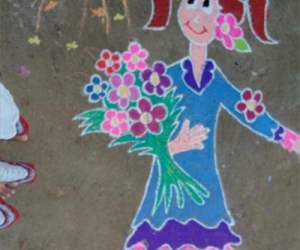 Rangoli_flower girl