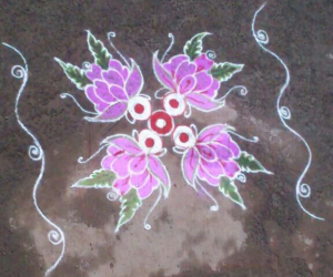 Freehand rangoli