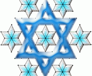 The Blue star rangoli for hanukkah