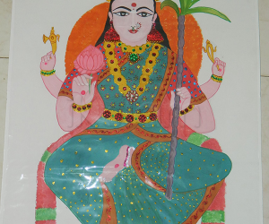 Rangoli: Rajarajeswari  freehand drawing