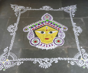 Rangoli: Navarathri durgaashtami