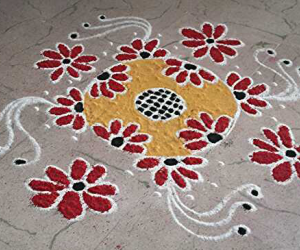 flowers rangoli