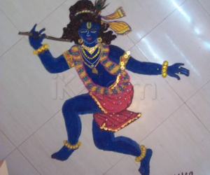 Rangoli: Dancing Krishna - Navaratri 2011