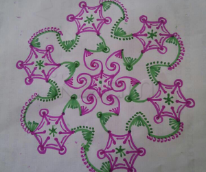 Freehand rangoli