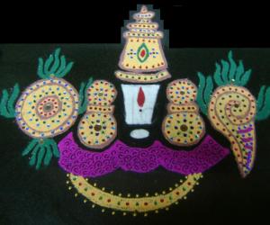 Rangoli: Vaikunta Ekadasi Kolam