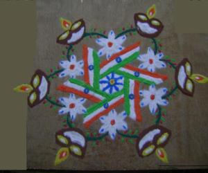 Rangoli: Republic day kolam