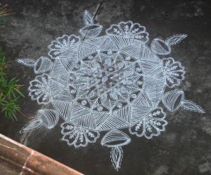 karthigai deepam rangoli